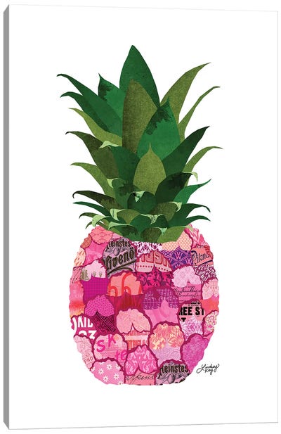 Pinneapple Collage II Canvas Art Print - Pineapple Art