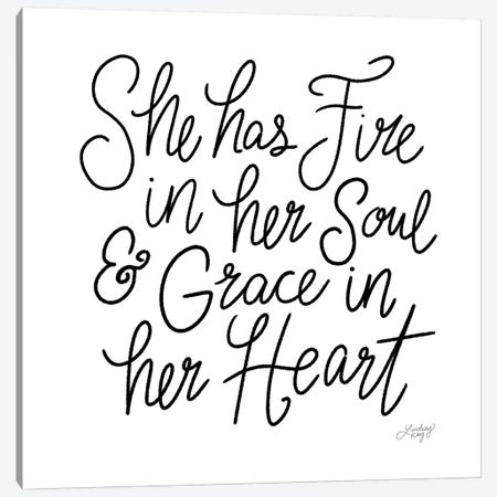 She Has Fire In Her Soul Canvas Print #LKC73} by LindseyKayCo Canvas Art Print