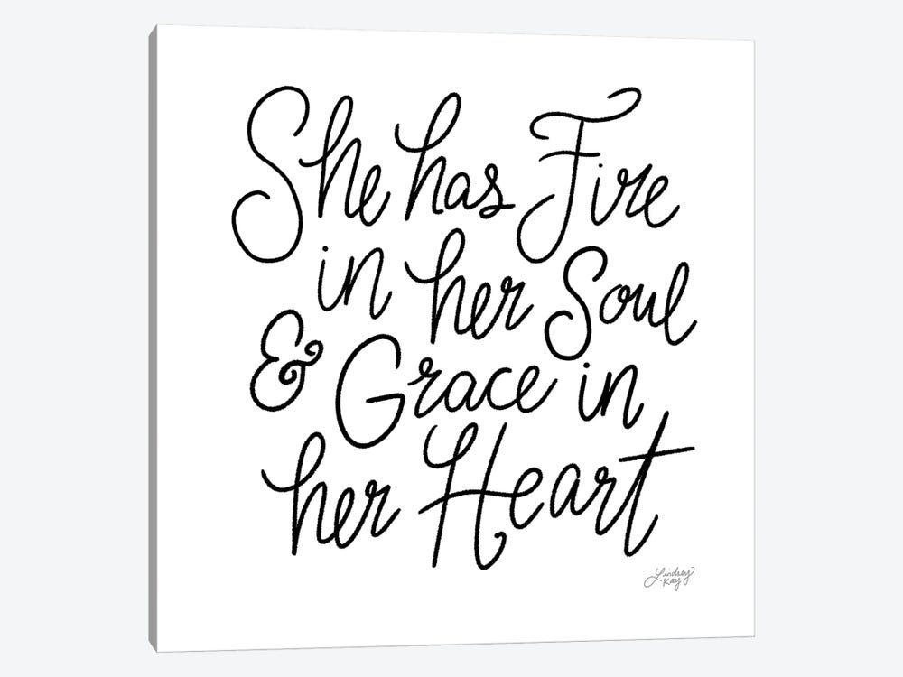 She Has Fire In Her Soul by LindseyKayCo 1-piece Canvas Print