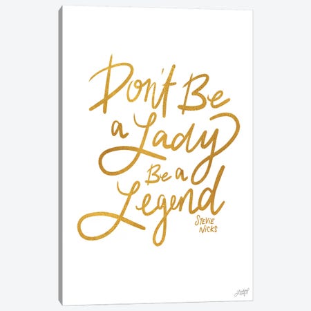 Stevie Nicks Quote Gold Canvas Print #LKC75} by LindseyKayCo Canvas Artwork