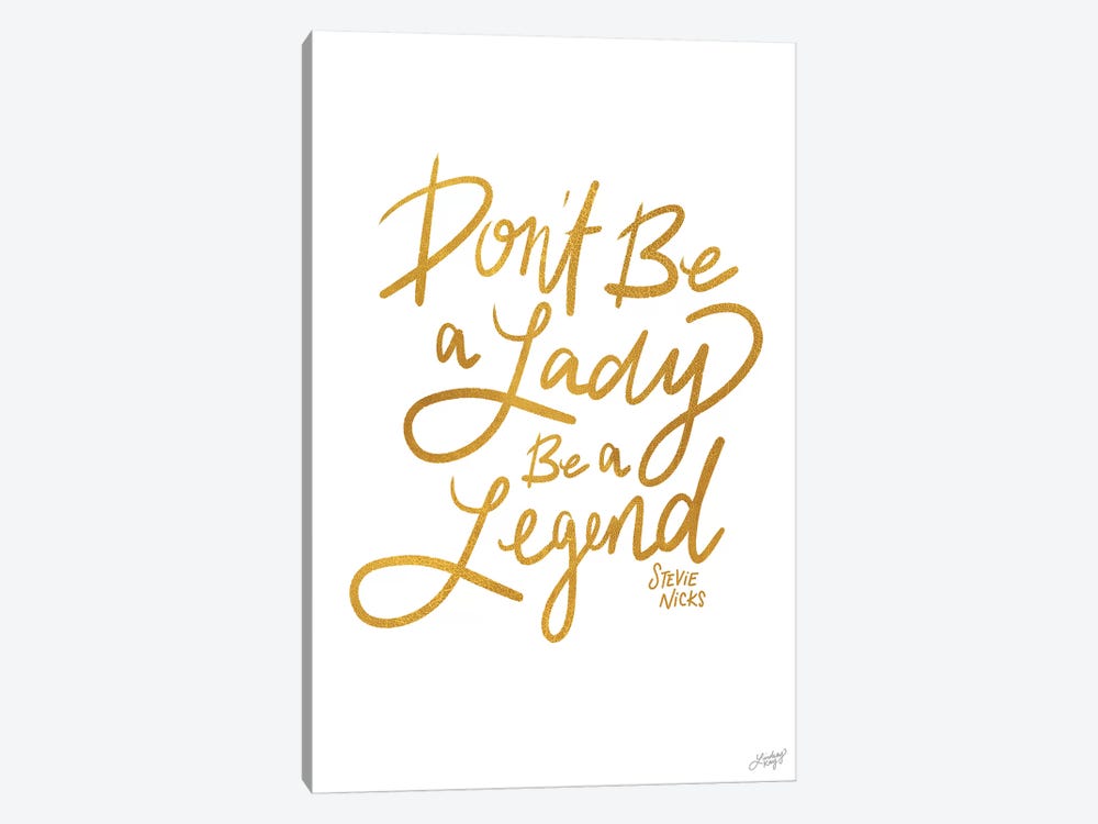 Stevie Nicks Quote Gold by LindseyKayCo 1-piece Art Print