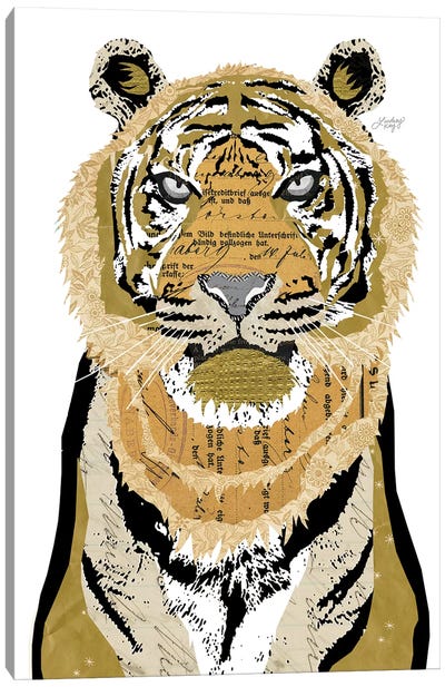 Tiger Collage Canvas Art Print