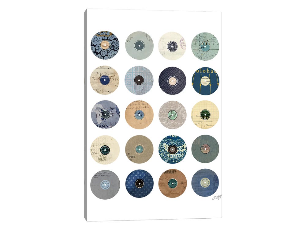 Photo & Art Print Vinyl records with colorful labels