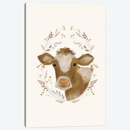 Farm Country Cow I Canvas Print #LKD10} by Laura Konyndyk Canvas Art