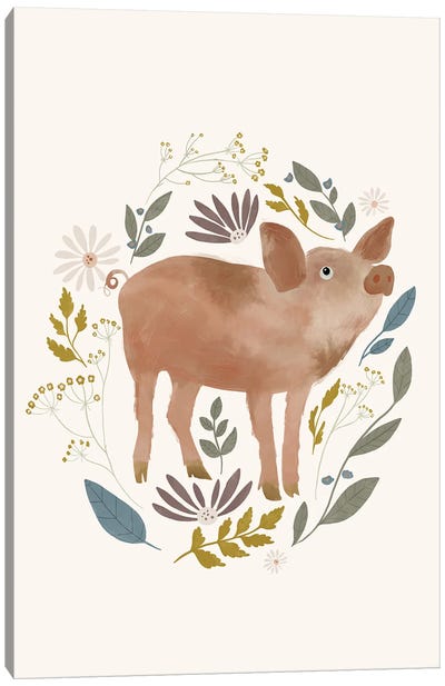 Farm Country Pig I Canvas Art Print
