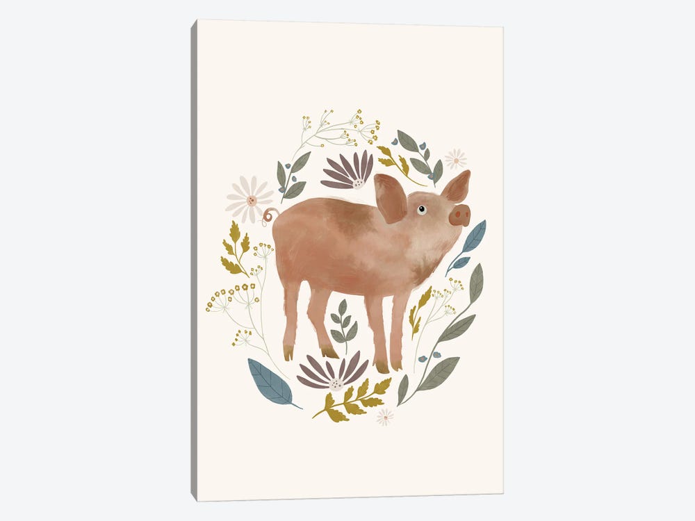 Farm Country Pig I by Laura Konyndyk 1-piece Canvas Art Print