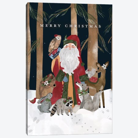 Merry Christmas Canvas Print #LKD1} by Laura Konyndyk Canvas Art