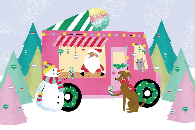 Snow Cone Christmas Truck by Laura Konyndyk wall art