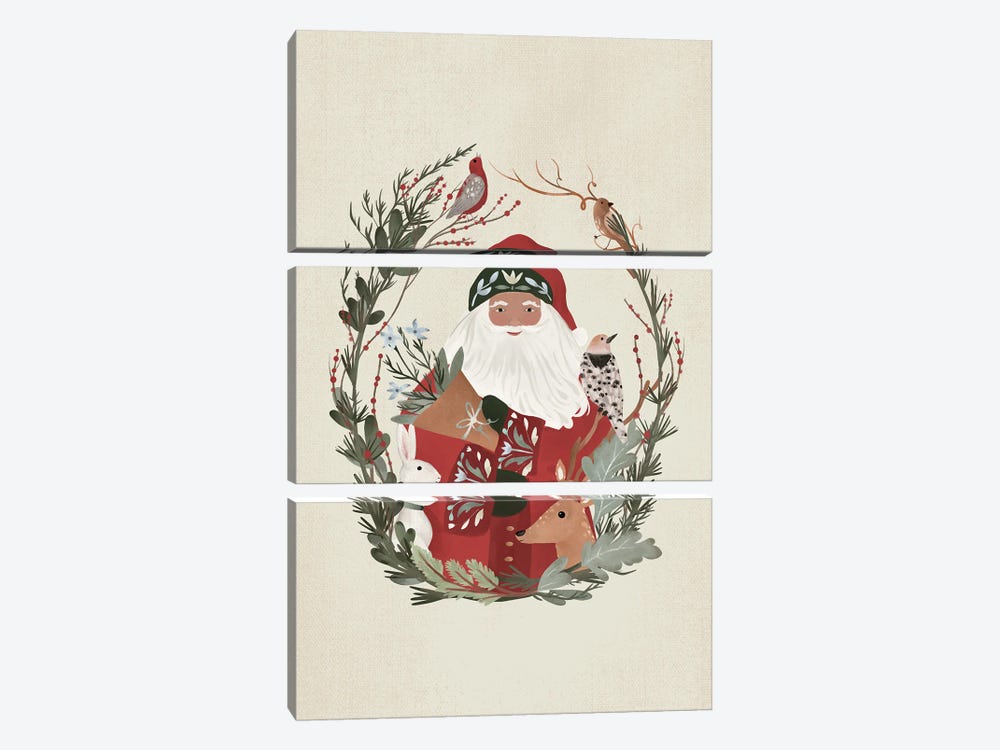 Woodland Christmas by Laura Konyndyk 3-piece Canvas Art Print