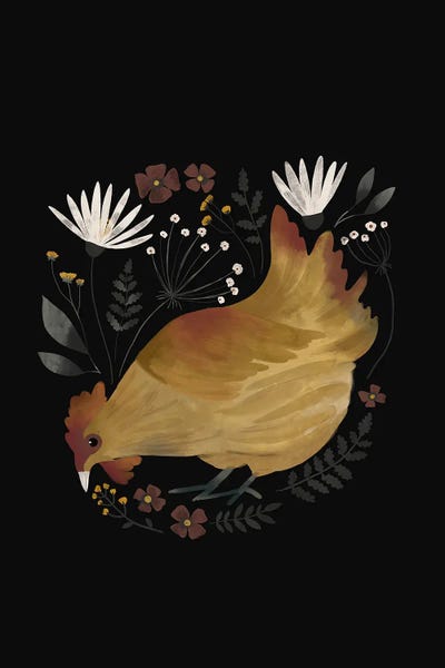 Pink Light Studio: Farm Country Chicken I by Laura Konyndyk