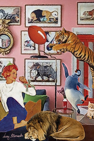 Penguins: Rugby Indoors by Lucy Klimenko