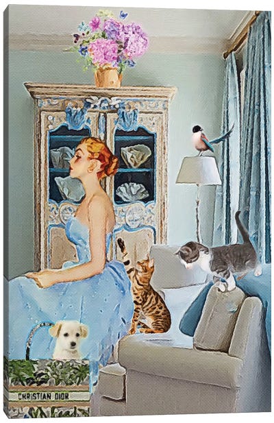 Up To No Good Canvas Art Print - A Purr-fect Day