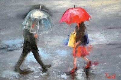 Canvas Print: Two Under The Rain by Elena Lukina - thumbnail
