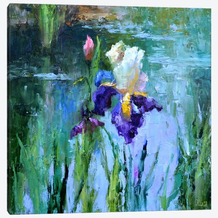 Iris By The Pond Canvas Print #LKL22} by Elena Lukina Canvas Print