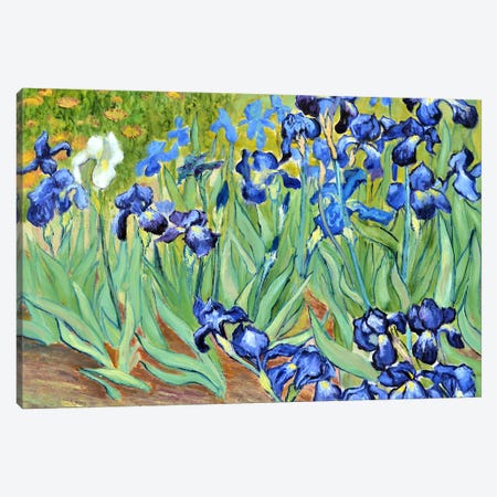 Irises Inspired By Van Gogh Canvas Print #LKL23} by Elena Lukina Canvas Art Print