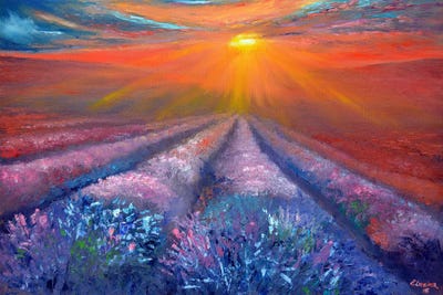 Lavender Sunset by Elena Lukina canvas print