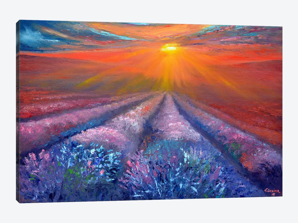 Lavender Sunset by Elena Lukina 1-piece Canvas Art