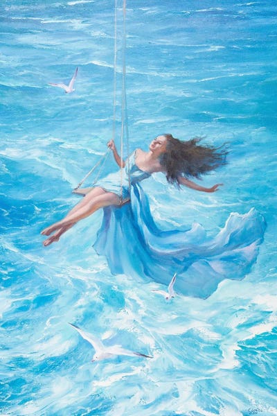 Nataly Flight by Elena Lukina framed canvas print