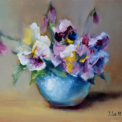 Pansies by Elena Lukina canvas print