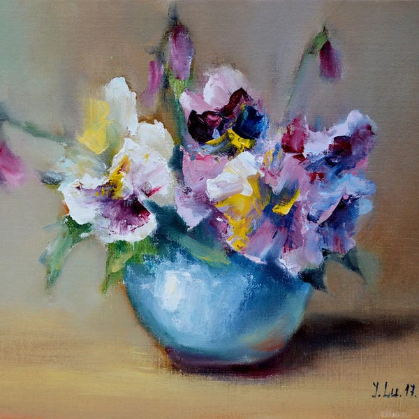 Elena Lukina: Pansies by Elena Lukina