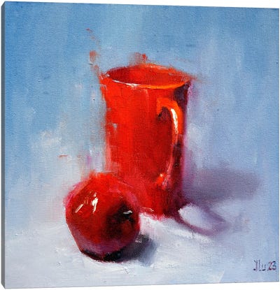 Red & Red Canvas Art Print - Apple Art