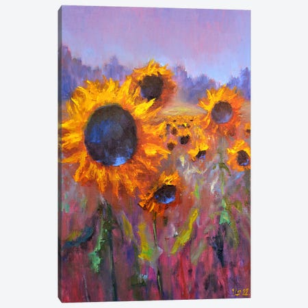 Sunflower Time Canvas Print #LKL43} by Elena Lukina Canvas Print