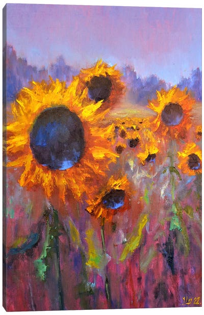 Sunflower Time Canvas Art Print - Elena Lukina