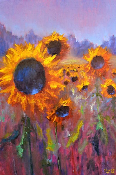 Van Gogh's Sunflowers Collection: Sunflower Time by Elena Lukina