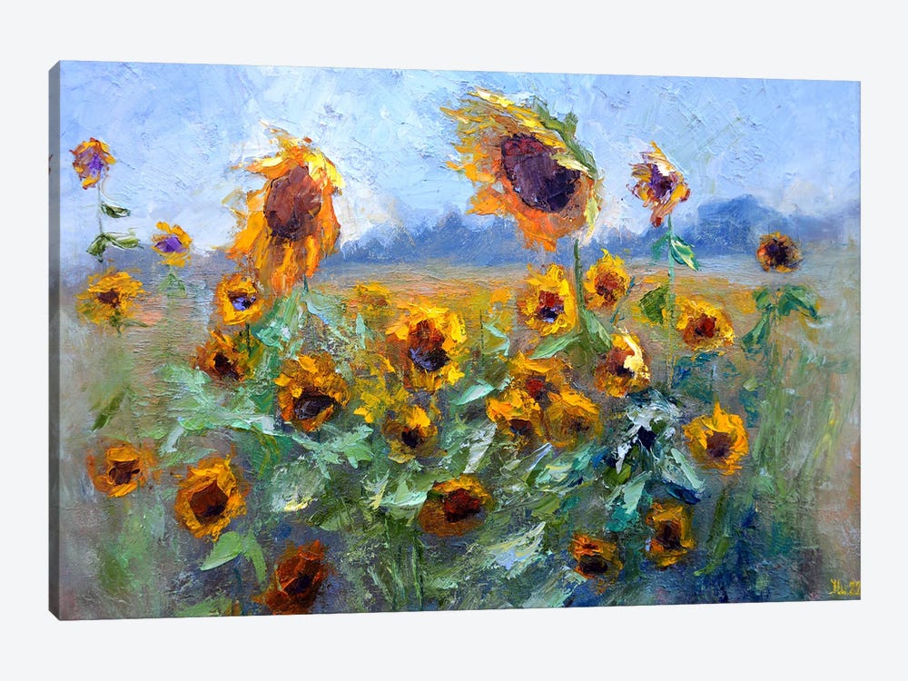 Sunflowers I by Elena Lukina 1-piece Canvas Art Print