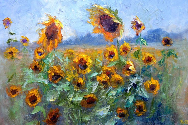 Fine Art Print: Sunflowers I by Elena Lukina