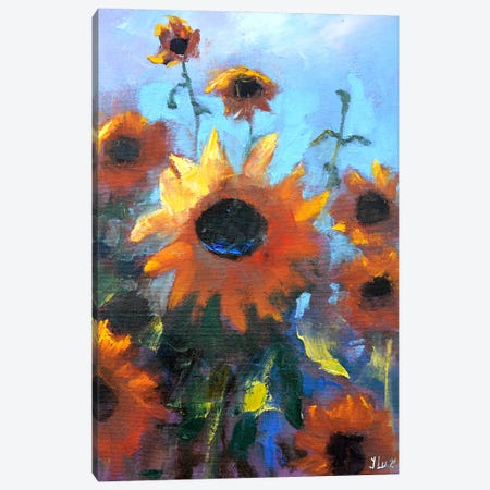 Sunflowers II Canvas Print #LKL47} by Elena Lukina Canvas Artwork