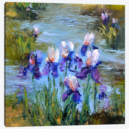 Beautiful Irises Canvas Print #LKL4} by Elena Lukina Canvas Print