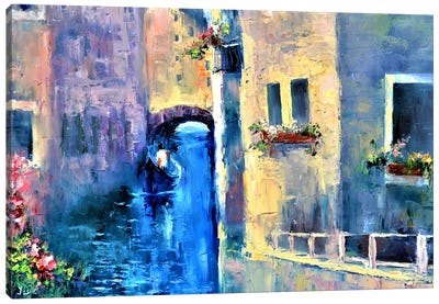 Venice, I Miss You Canvas Art Print - Rowboat Art