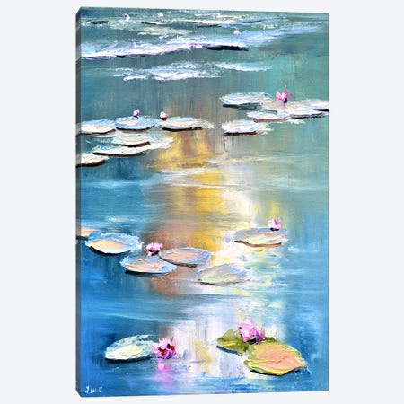 Water Lilies I Canvas Print #LKL53} by Elena Lukina Canvas Art