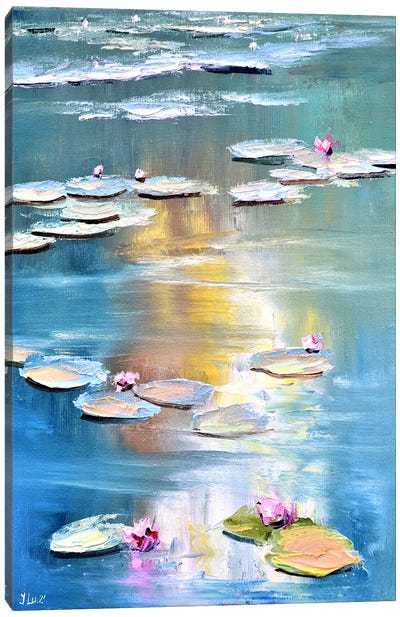 Water Lilies I Canvas Art Print - Water Lilies Collection