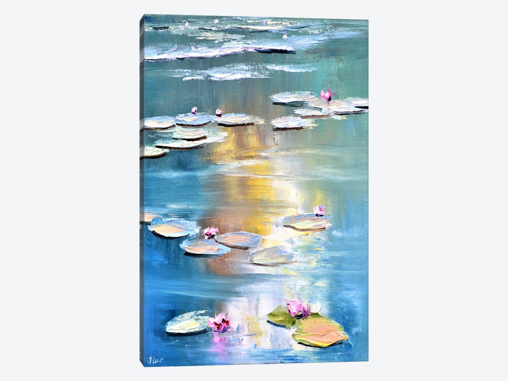 Water Lilies I by Elena Lukina 1-piece Canvas Art Print