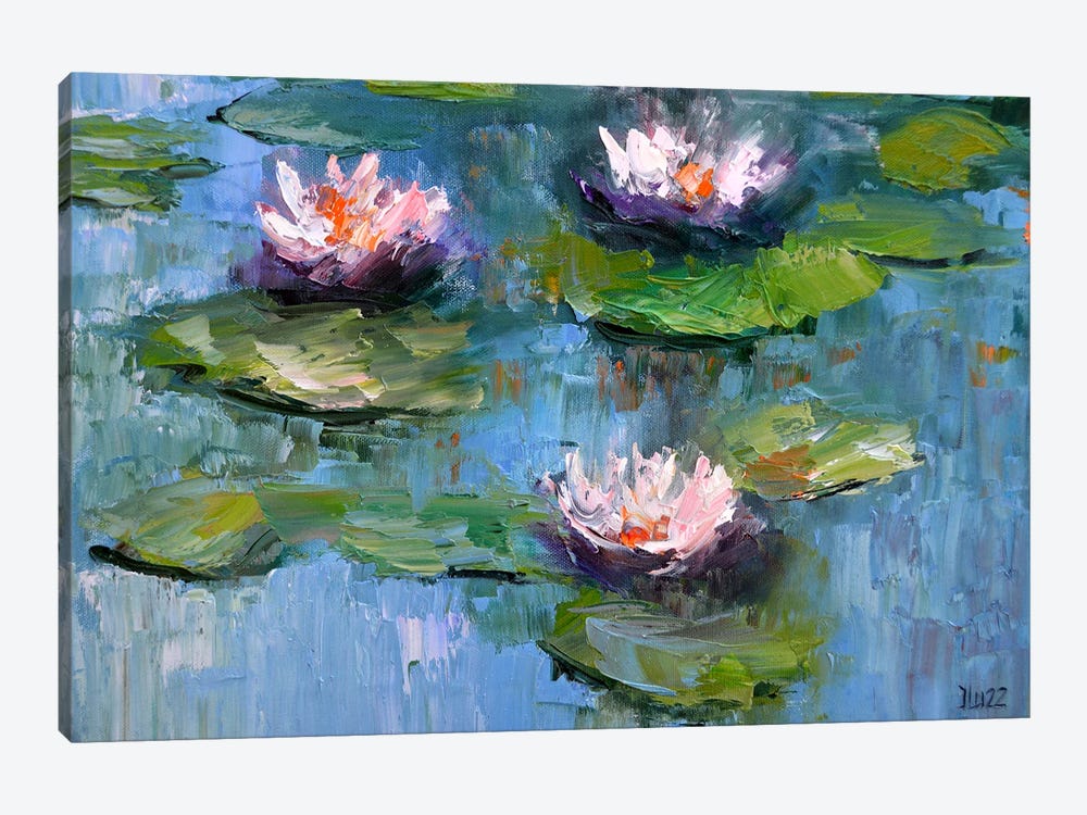 Water Lilies II by Elena Lukina 1-piece Canvas Art