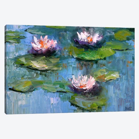 Water Lilies II Canvas Print #LKL54} by Elena Lukina Art Print