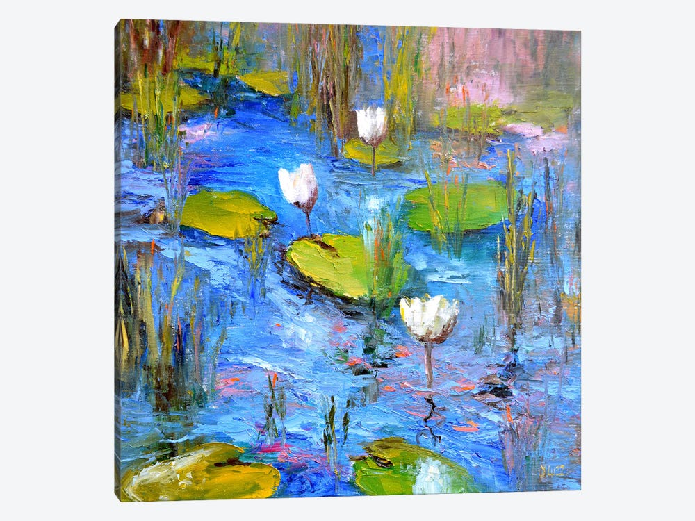White Lily Pond by Elena Lukina 1-piece Art Print