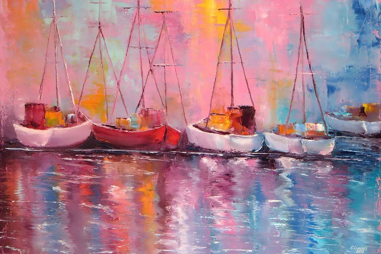 Yachts by Elena Lukina wall art