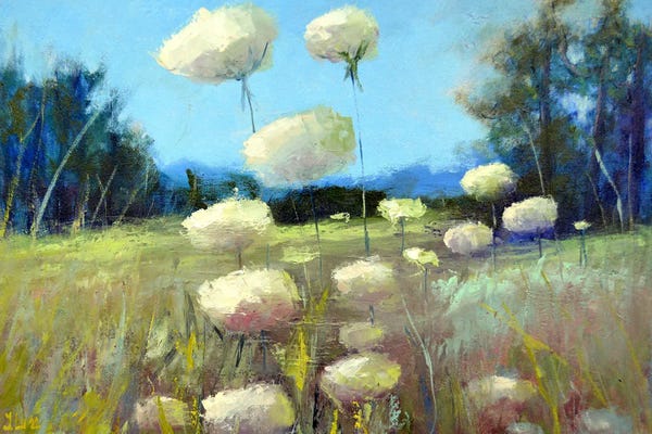 Elena Lukina: Beautiful Wild Flowers In The Meadow by Elena Lukina
