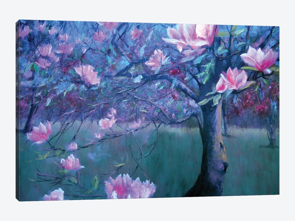 Magnolia In Bloom by Elena Lukina 1-piece Canvas Artwork