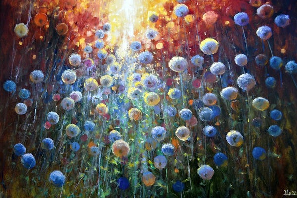 Dandelions At Sunrise