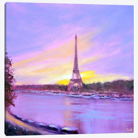 Dawn In Paris Canvas Print #LKL8} by Elena Lukina Canvas Art