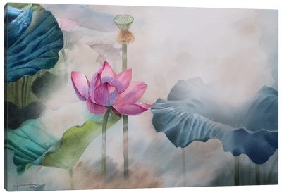 Untitled XI Canvas Art Print - Lotuses