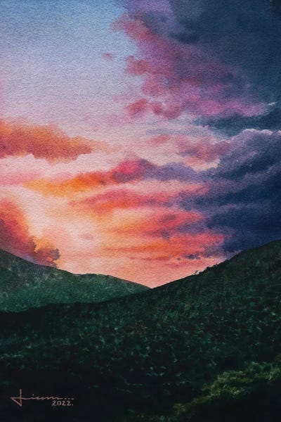 Hillsides: Pastel Sunset by Liam Kumawat