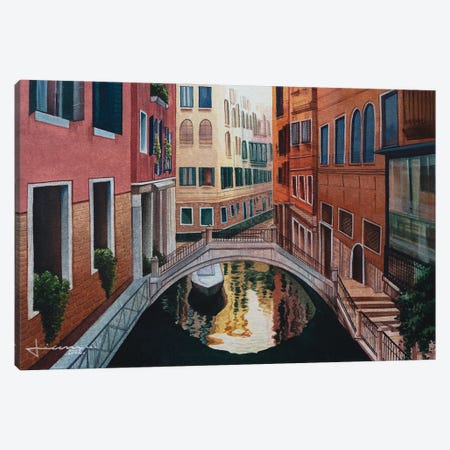 Venice Canal III Canvas Print #LKM108} by Liam Kumawat Canvas Print