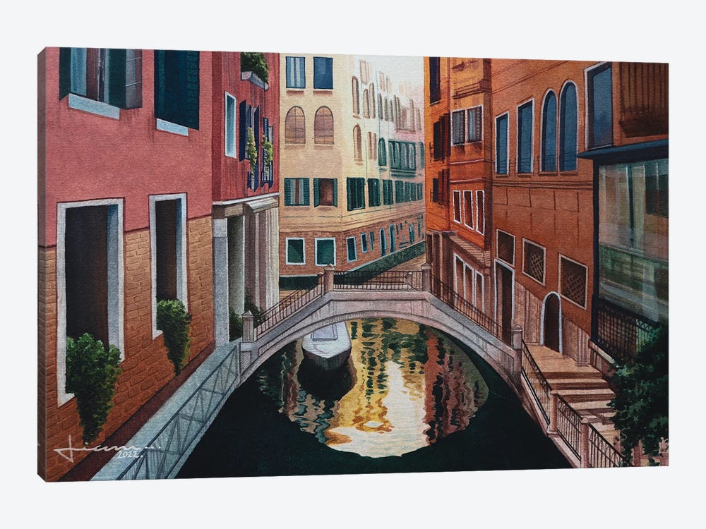 Venice Canal III by Liam Kumawat 1-piece Canvas Wall Art
