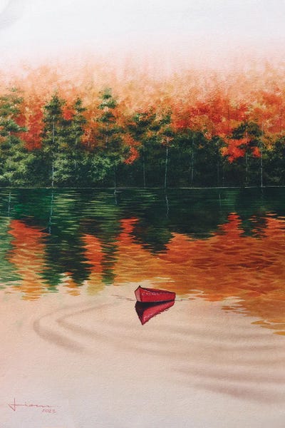 Rowboats: Red Boat II by Liam Kumawat