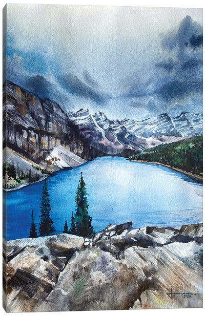 Alluring Moraine Canvas Art Print - Canada Art